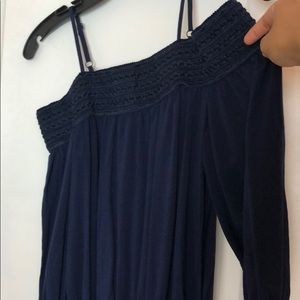 Navy Blue off the shoulder romper